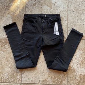 Elie Tahari Metallic Black Skinny Jeans